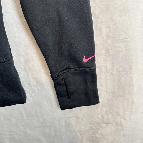 Nike Black Hoodie with Vibrant Pink Logo - Picture 6 of 10